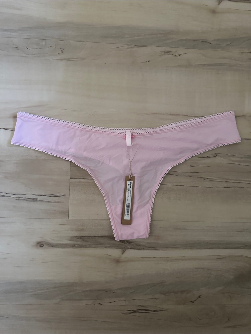 SKIMS Cherry Blossom Tonal Fits Everybody Picot Thong NWT